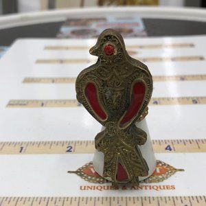 Vintage Big Bird Afghan Massive Ring, Vintage Antique Bird Adjustable Rings